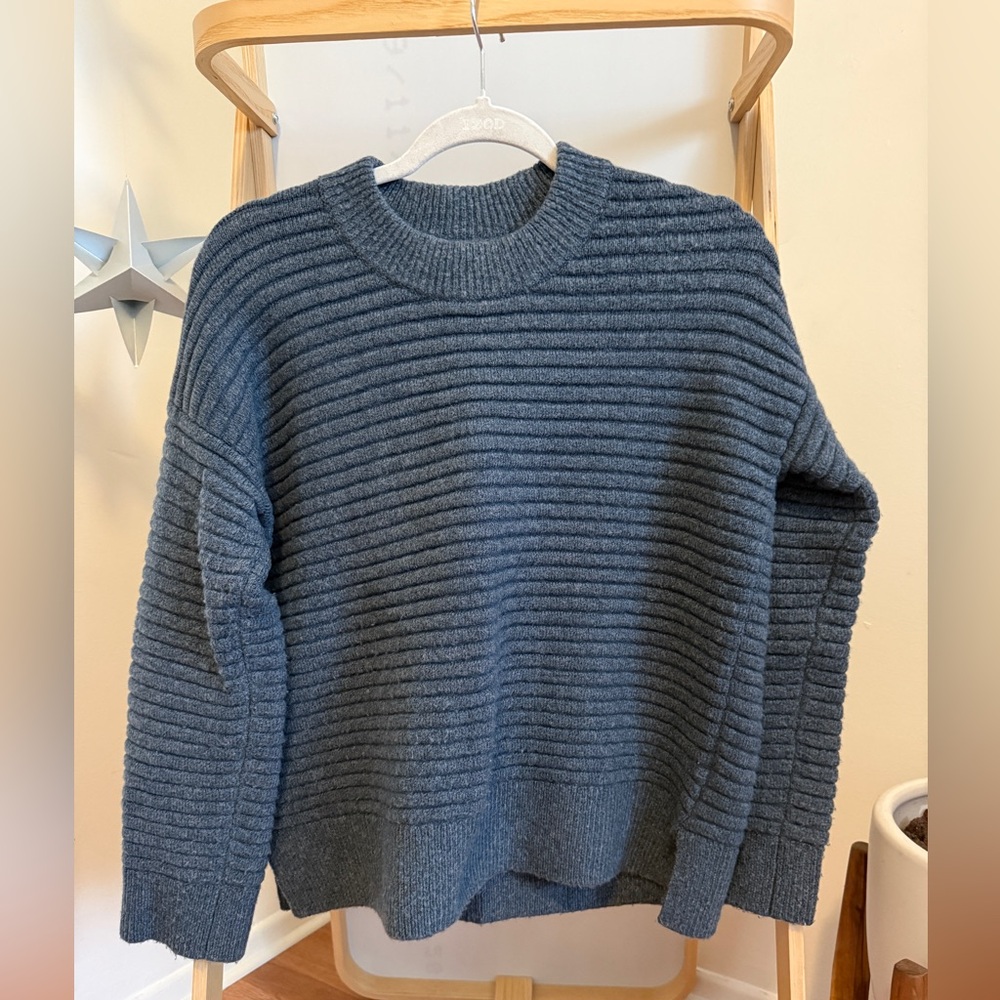 Madewell Charcoal Ribbed Knit Sweater